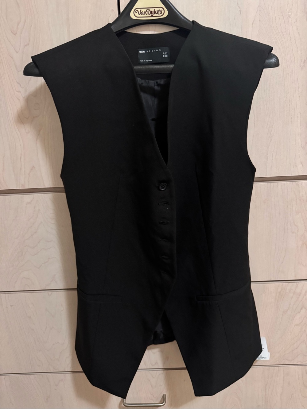 ASOS Black Sleeveless Tailored Vest